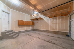 Waterproof wall panel installed in a finished basement.