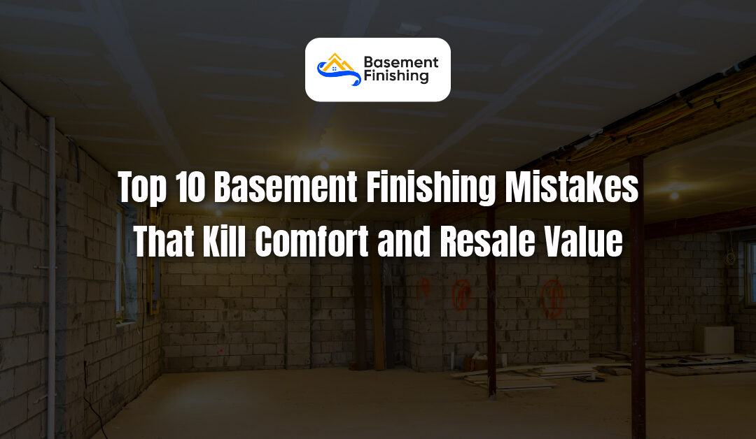 Top 10 Basement Finishing Mistakes That Kill Comfort and Resale Value